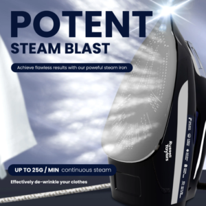 Alternative view of Russell Taylors Steam Iron with Non-Stick Soleplate | SI-20
