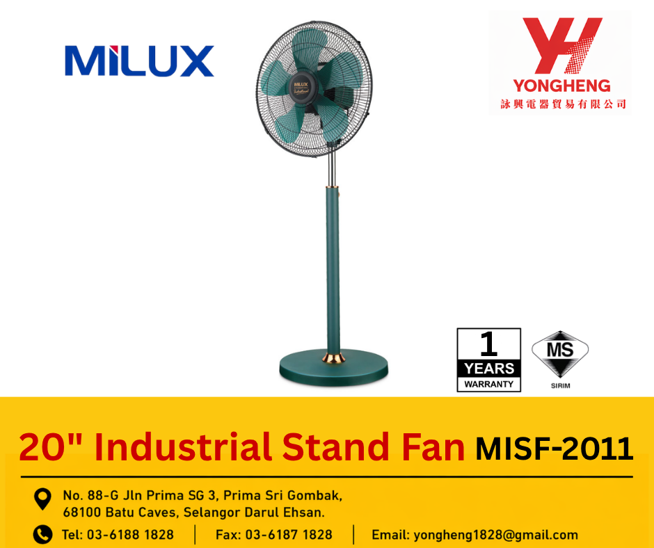 Milux 20" Industrial Stand Fan | MISF-2011