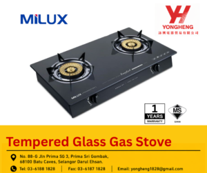 Milux Tempered Glass Top Gas Cooker Gas Stove | MSG-6260